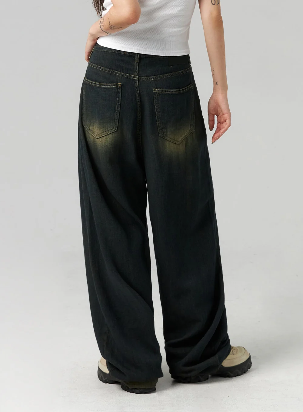 Dark Wash Baggy Jeans CL324 - Image 6