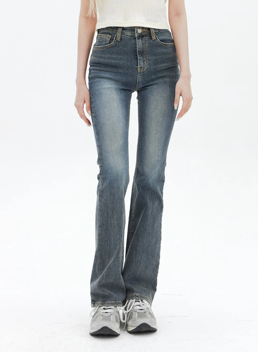 Dark Wash Bootcut Jeans BA320 - Image 2