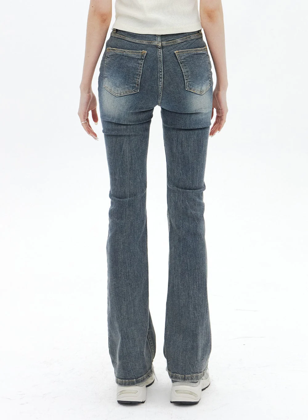 Dark Wash Bootcut Jeans BA320 - Image 4