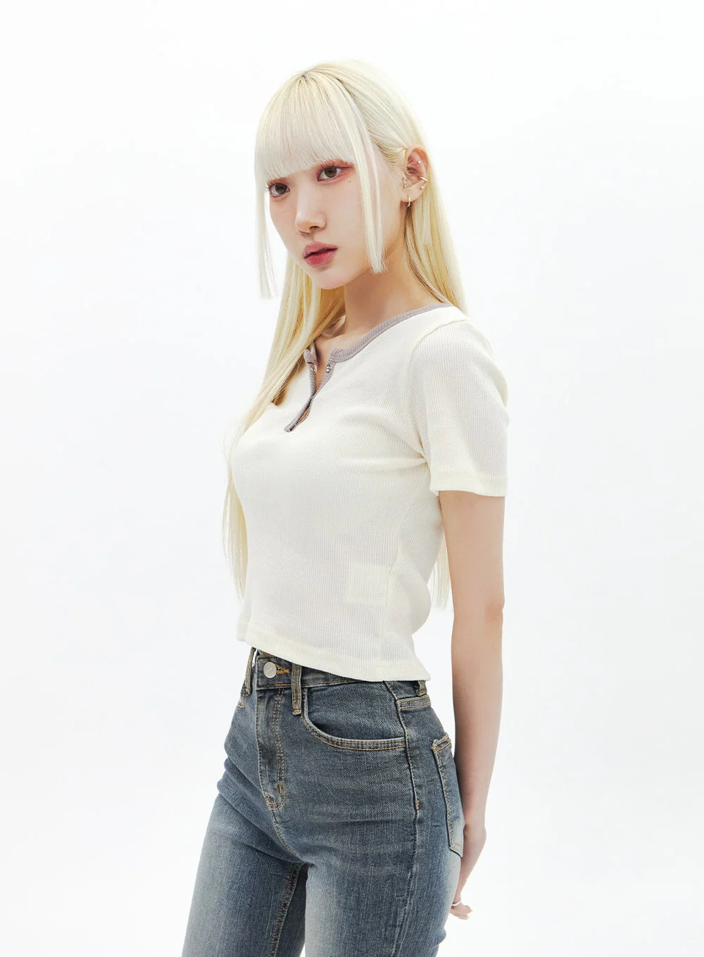 Dark Wash Bootcut Jeans BA320 - Image 7