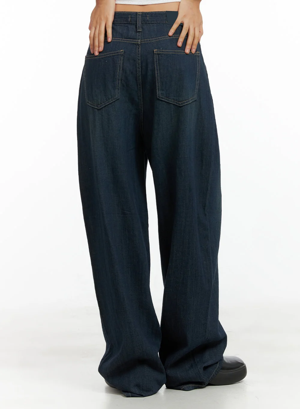 Dark Wash Wide Jeans CU305 - Image 5