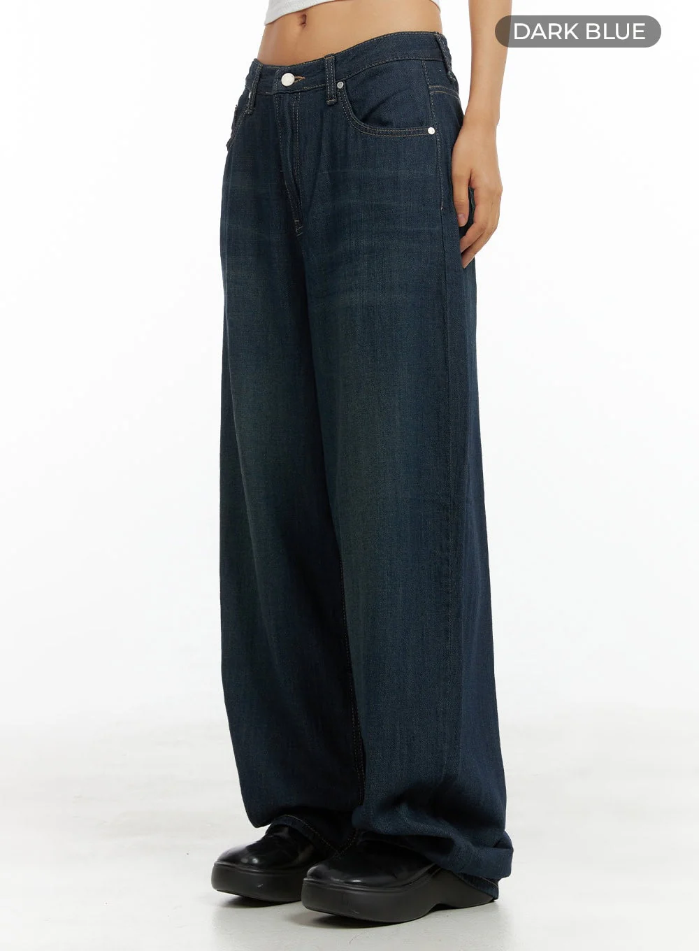 Dark Wash Wide Jeans CU305 - Image 6