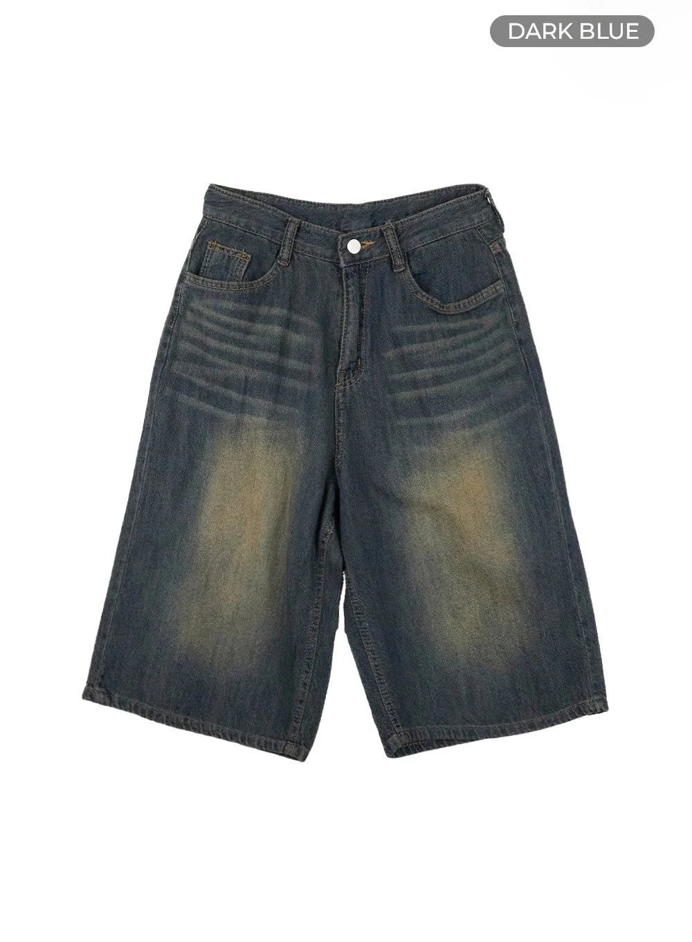 Dark Washed Wide Leg Jorts IL419 - Image 8