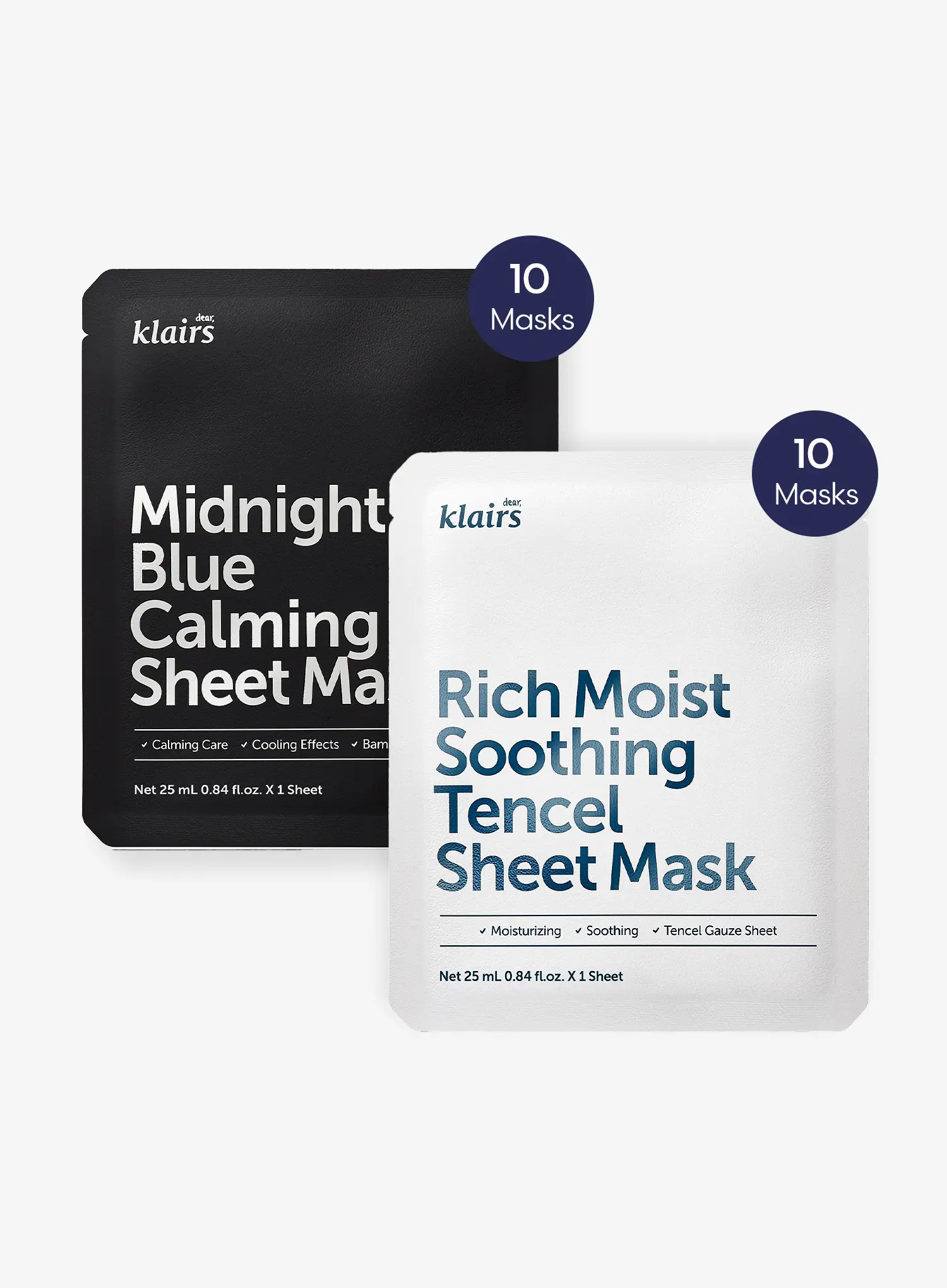 Dear, Klairs Soothing & Calming Mask 10+10 Set - Image 2