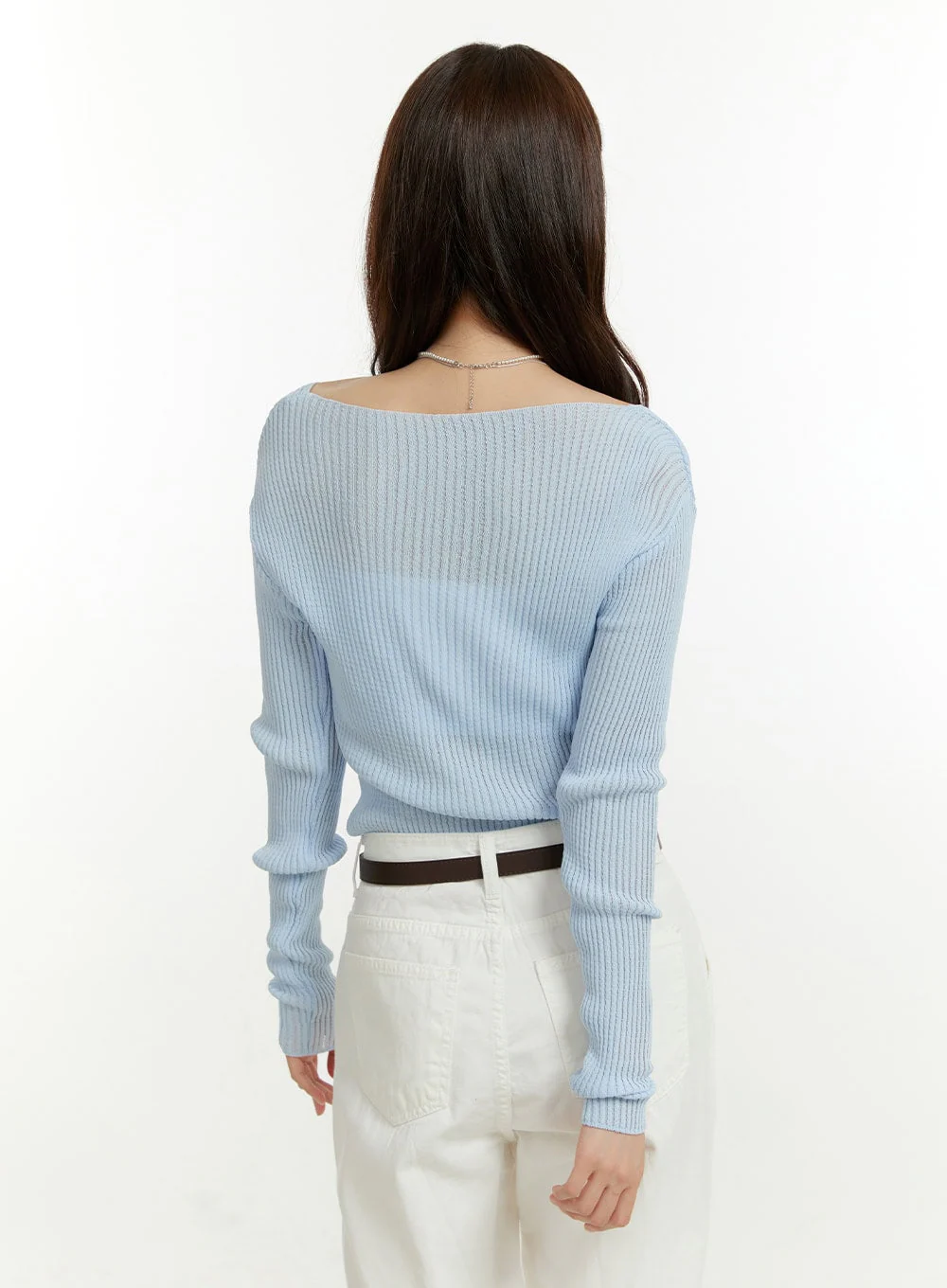 Deep U Neck Summer Sweater OU428 - Image 6