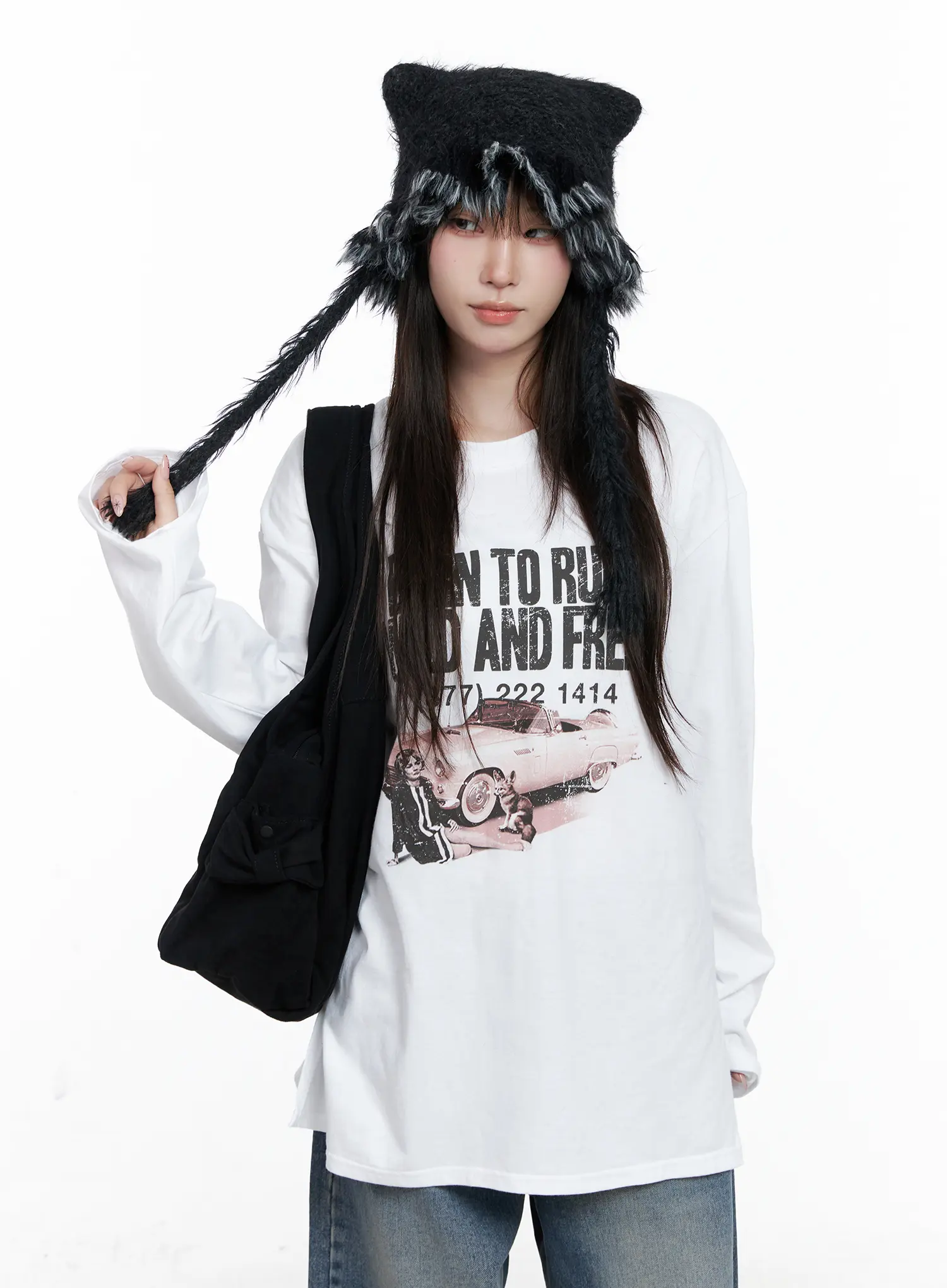 Delilah Cat-Ear Faux Fur Beanie CO521 - Image 4