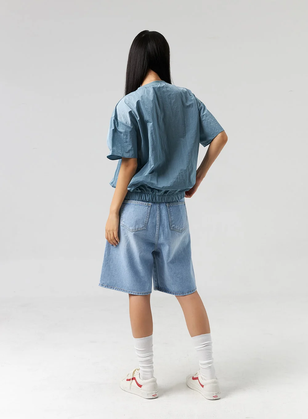 Denim Bermuda Shorts CL326 - Image 12