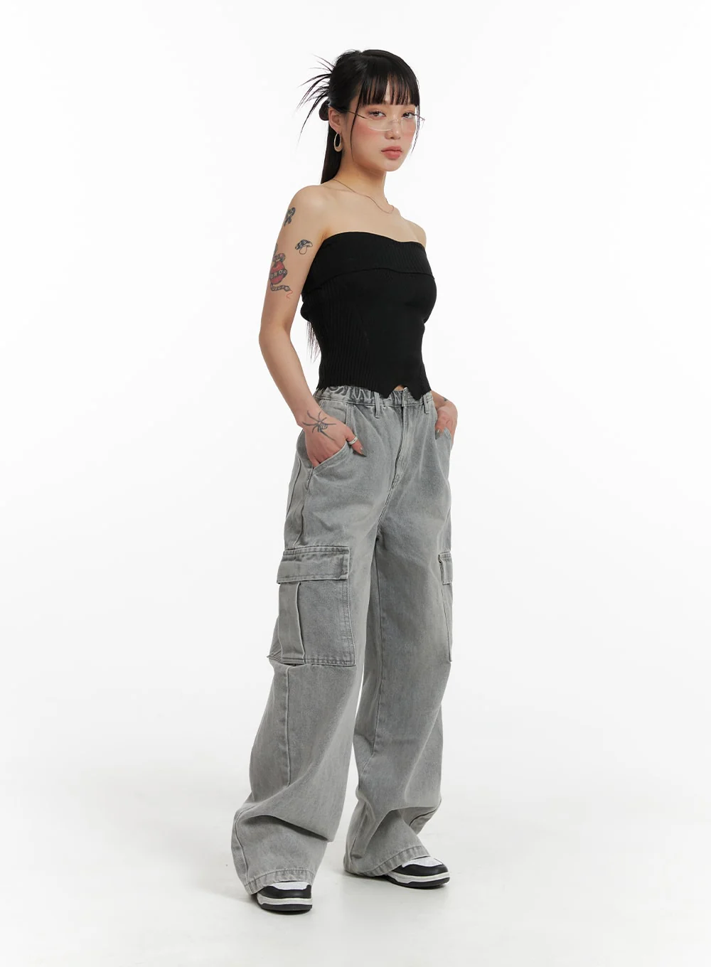 Denim Cargo Pants IF426 - Image 3