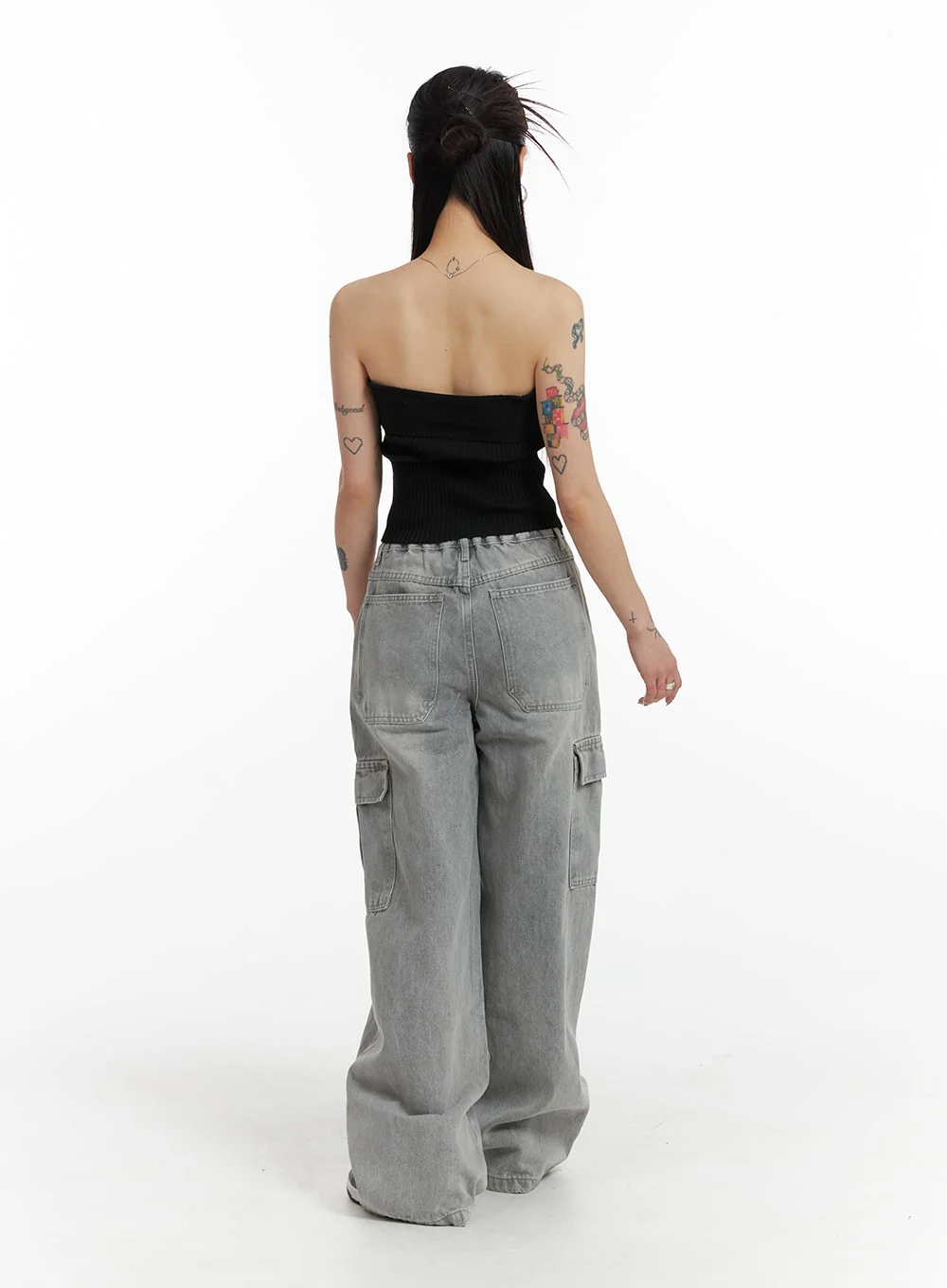 Denim Cargo Pants IF426 - Image 6