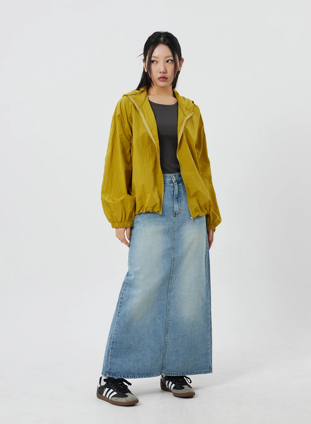 Denim Maxi Skirt CF324 - Image 10