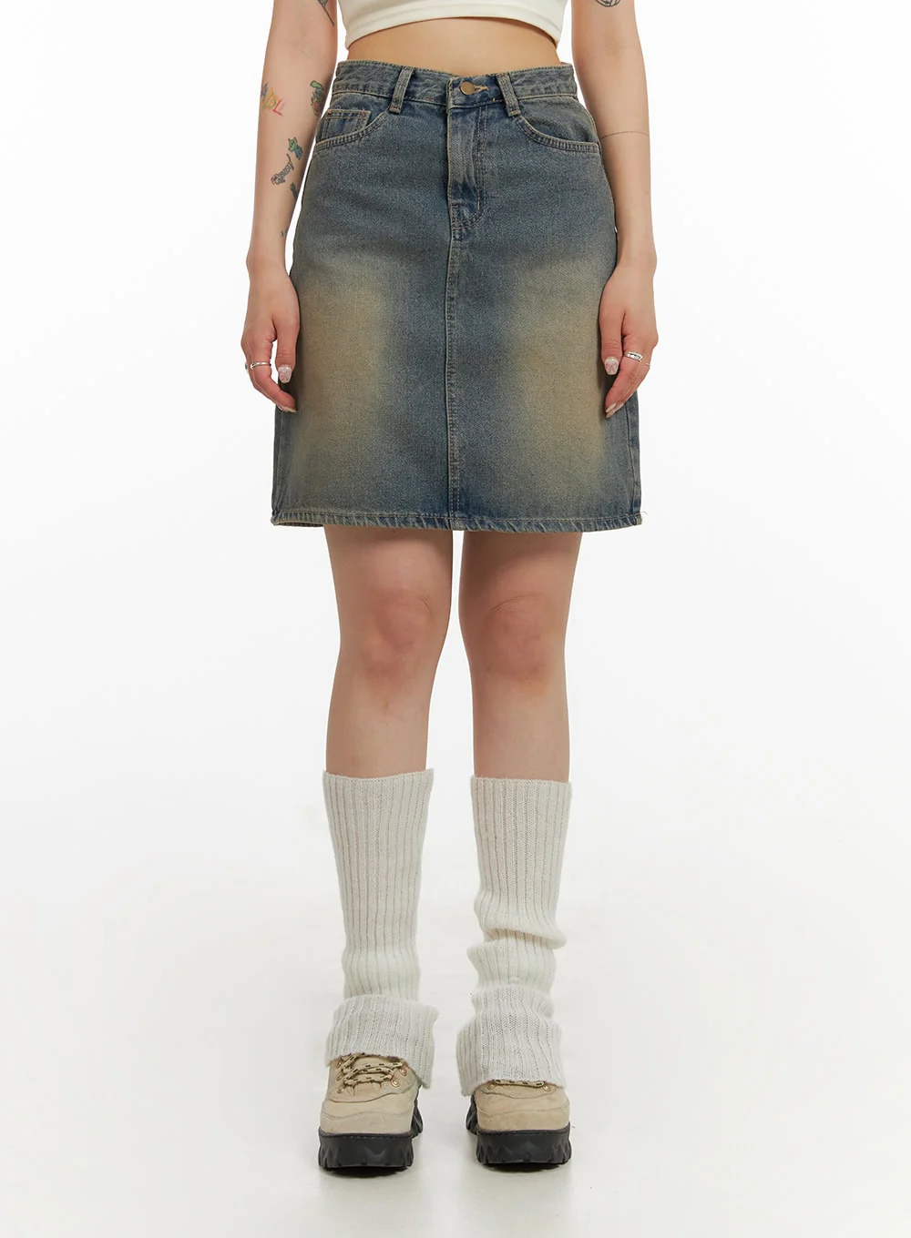 Denim Midi Skirt IY410 - Image 2