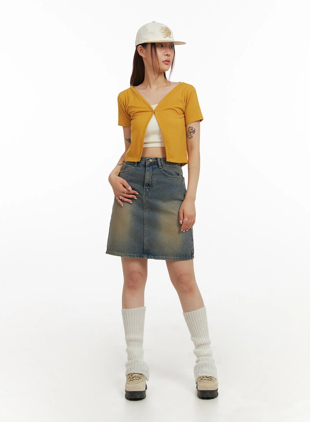 Denim Midi Skirt IY410 - Image 3