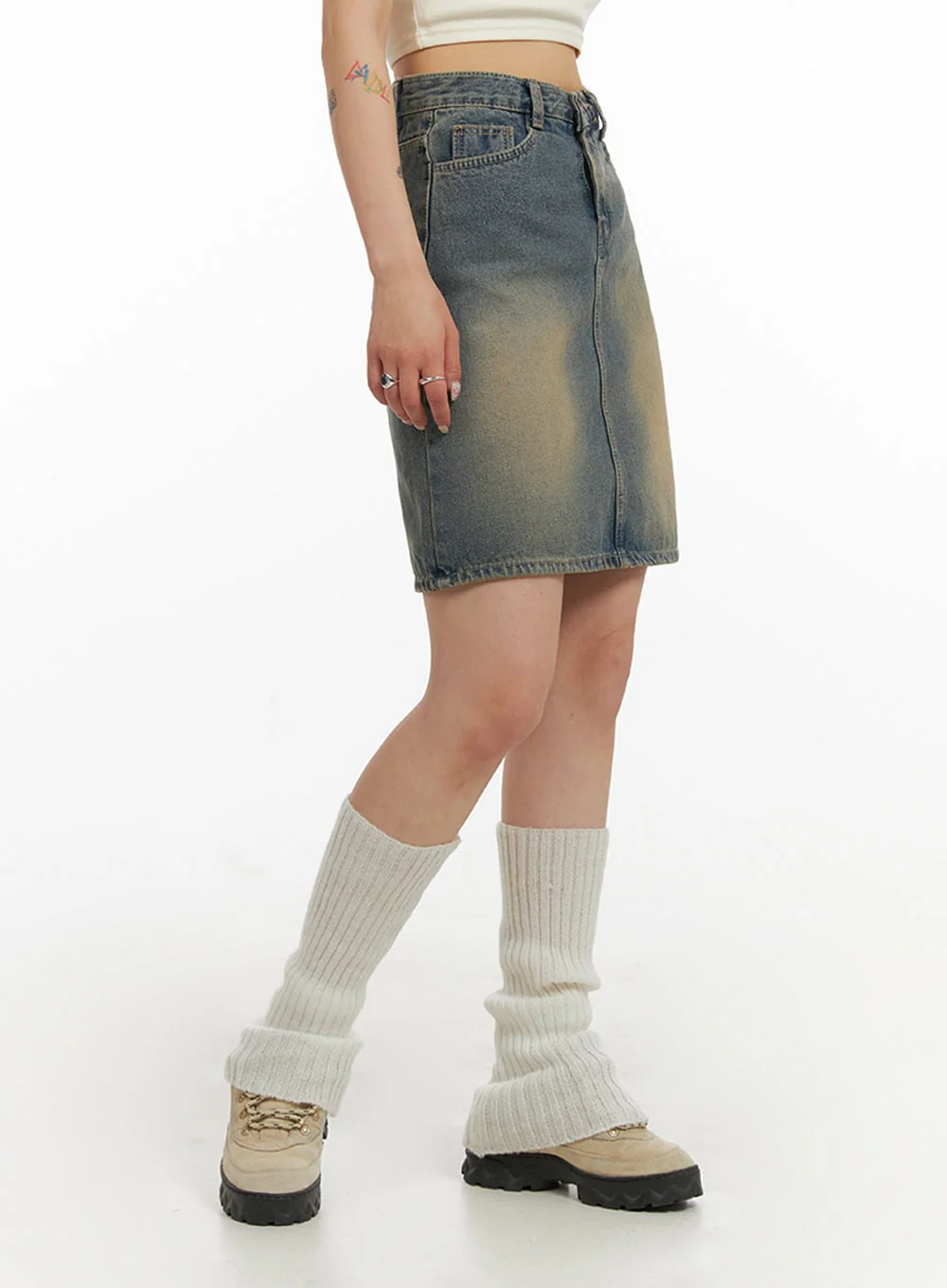 Denim Midi Skirt IY410 - Image 4