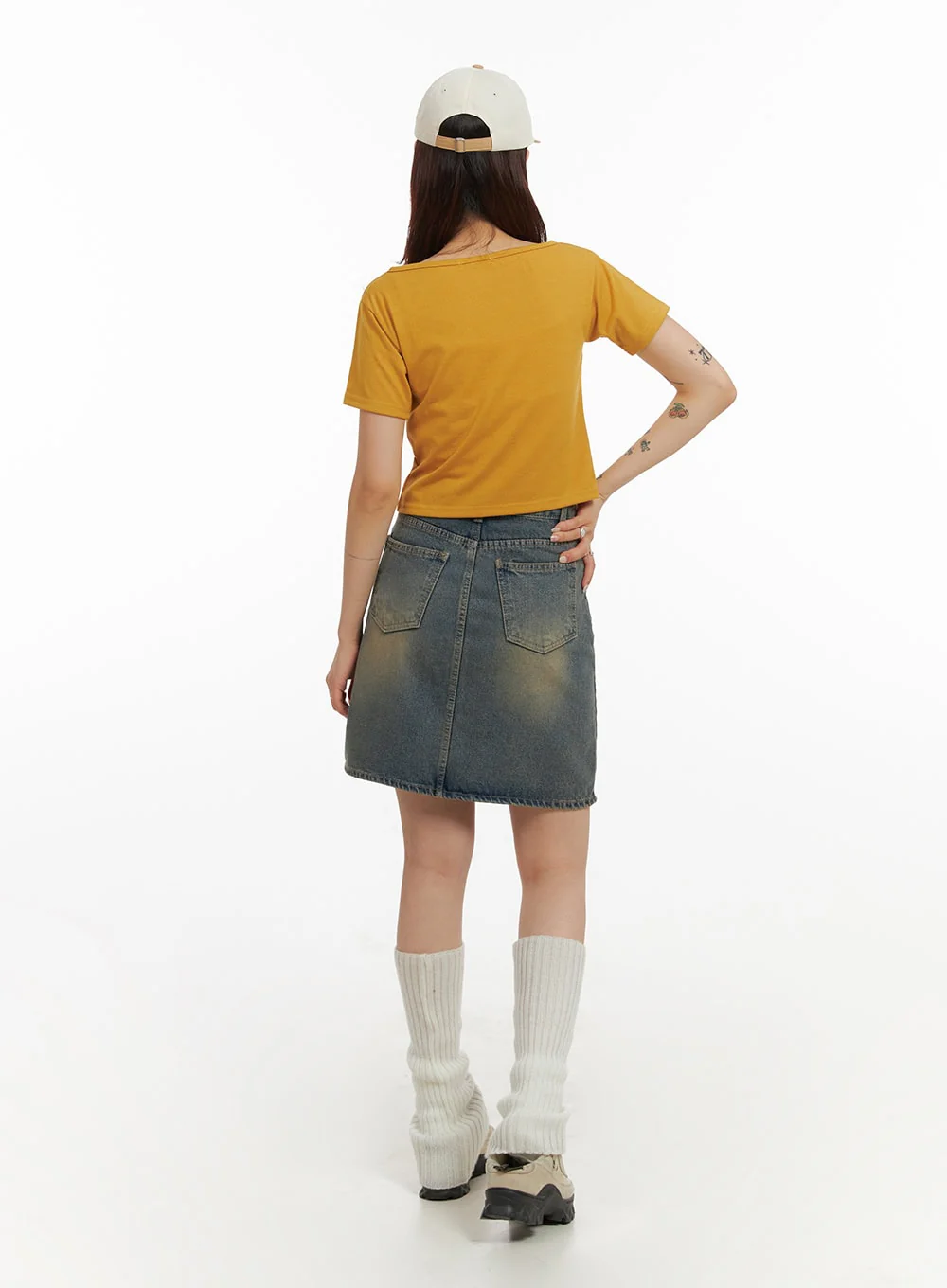 Denim Midi Skirt IY410 - Image 7