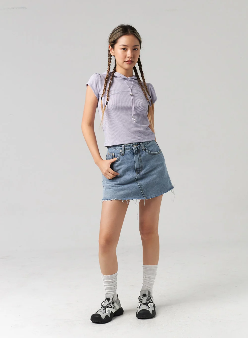 Denim Mini Skirt CL305 - Image 8
