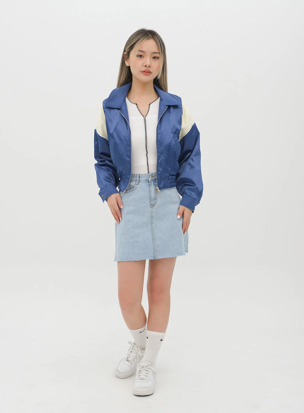 Denim Mini Skirt J28 - Image 3