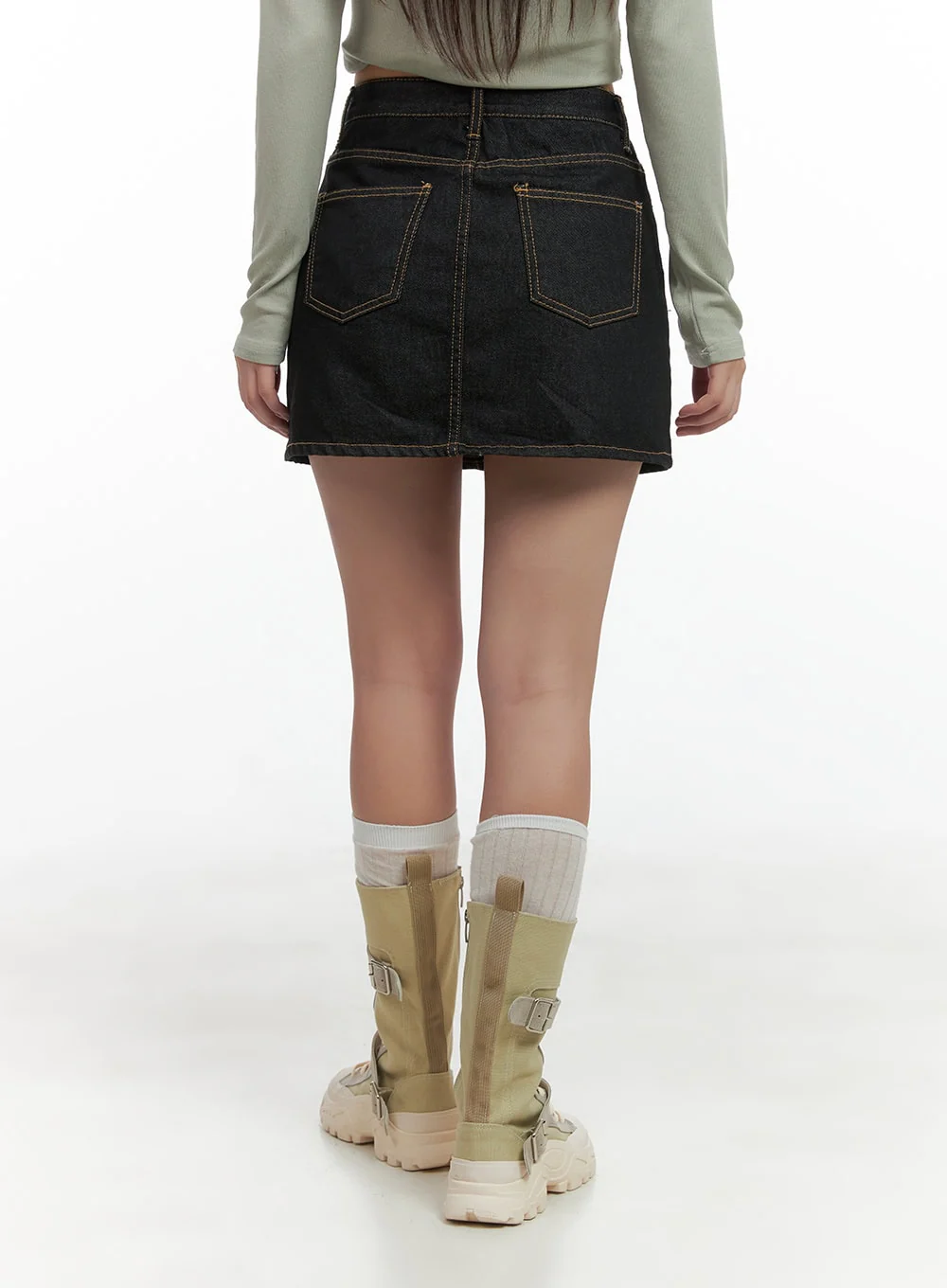 Denim Stitch Mini Skirt CO402 - Image 6