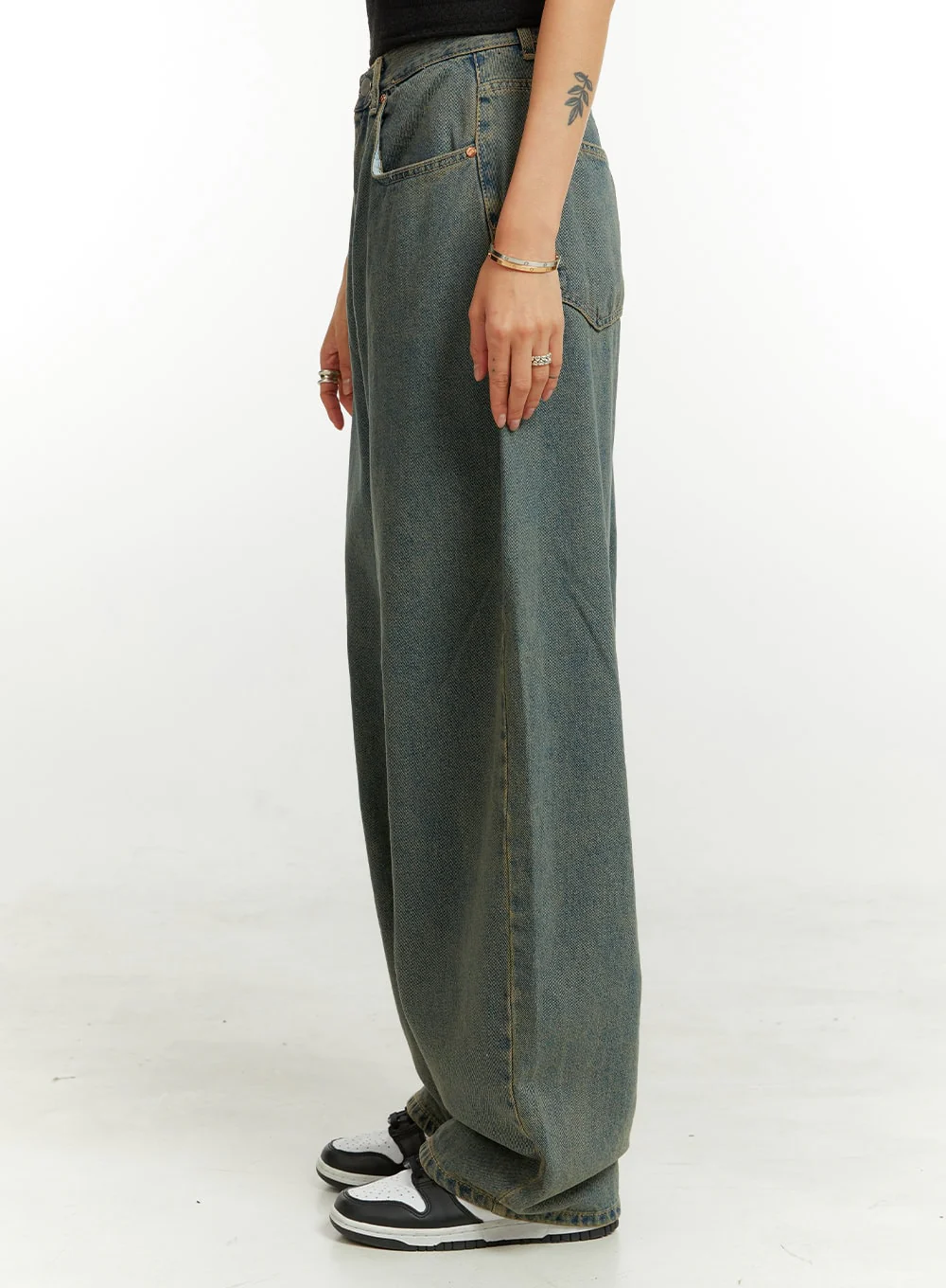 Denim Washed Baggy Jeans CU424 - Image 5
