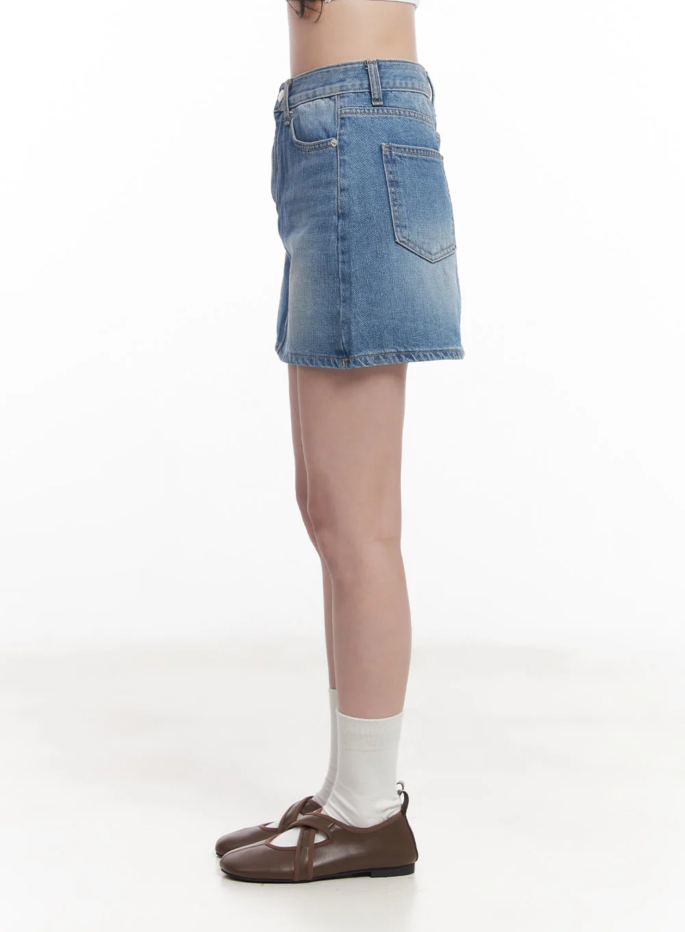 Denim Washed Mini Skirt CY523 - Image 7