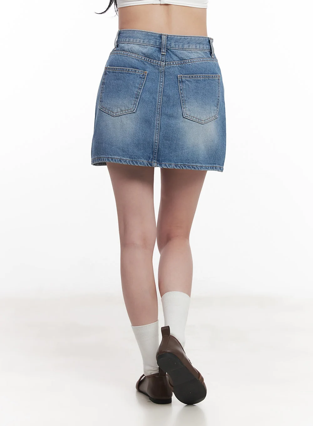 Denim Washed Mini Skirt CY523 - Image 8