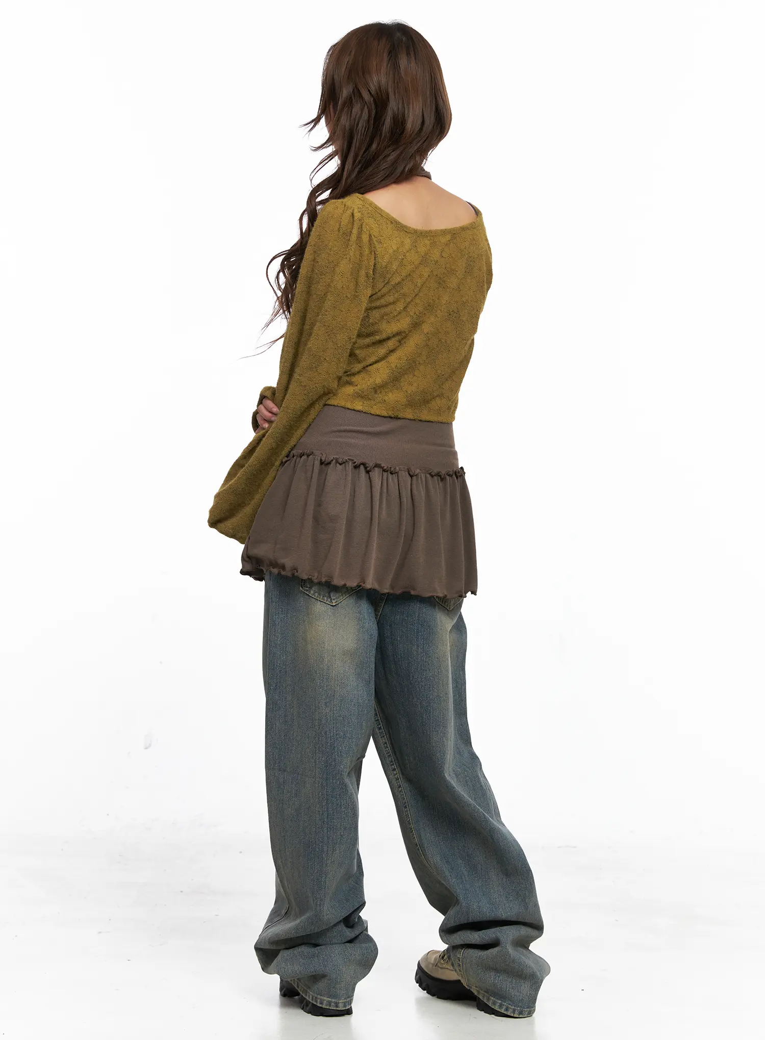 Denver Vintage Washed Semi-Wide Jeans CO513 - Image 6