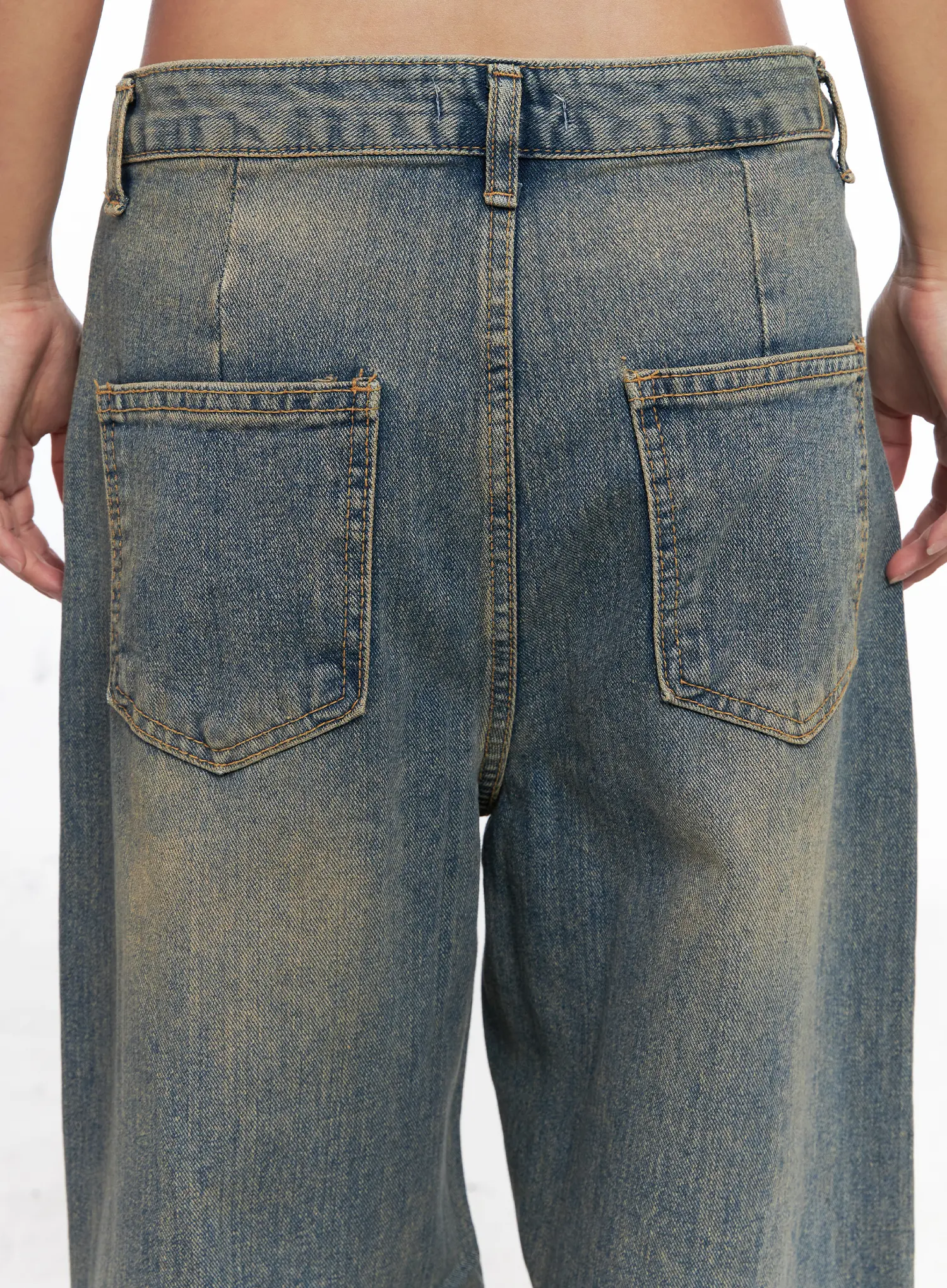 Denver Vintage Washed Semi-Wide Jeans CO513 - Image 7