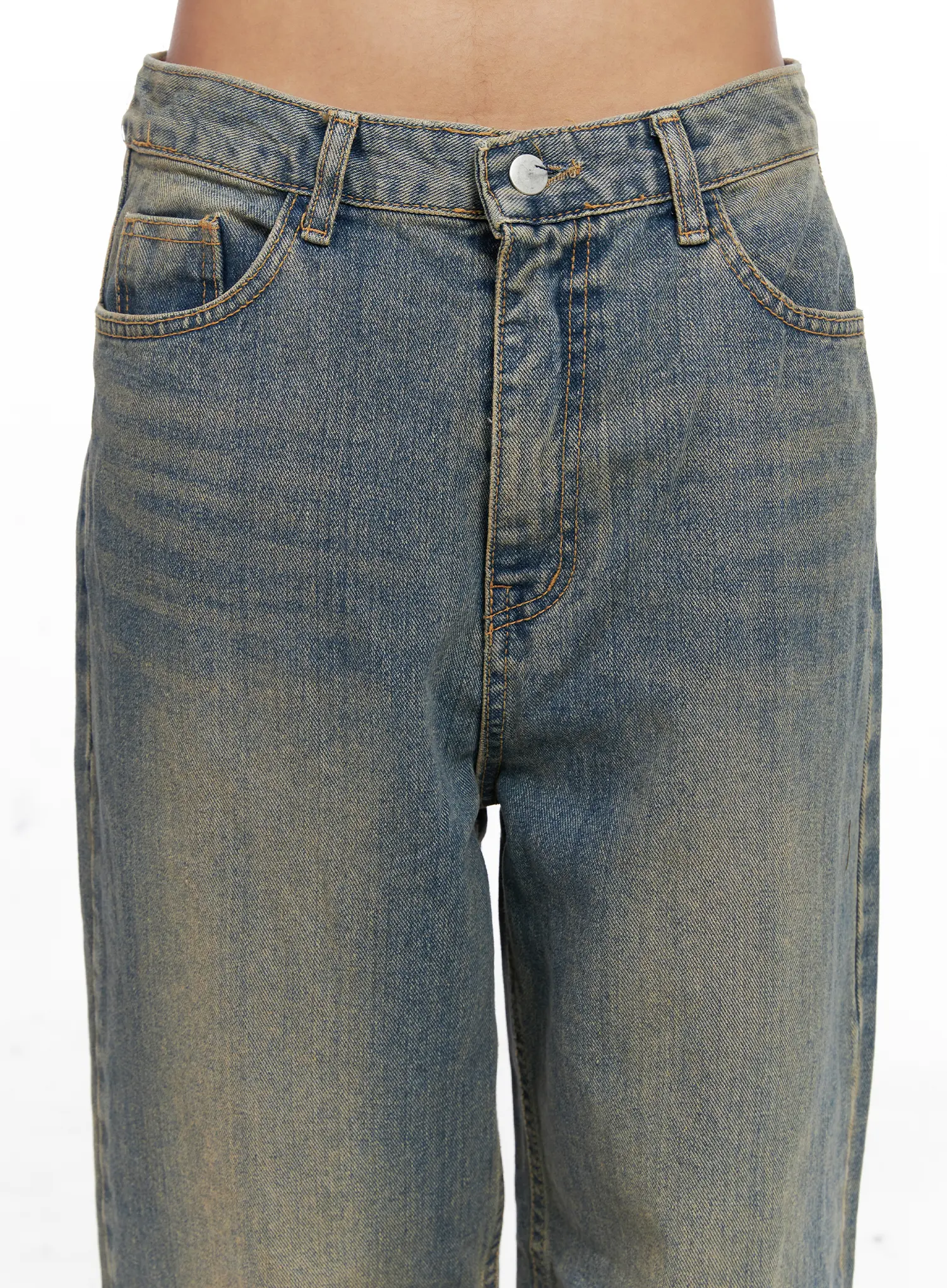 Denver Vintage Washed Semi-Wide Jeans CO513 - Image 8