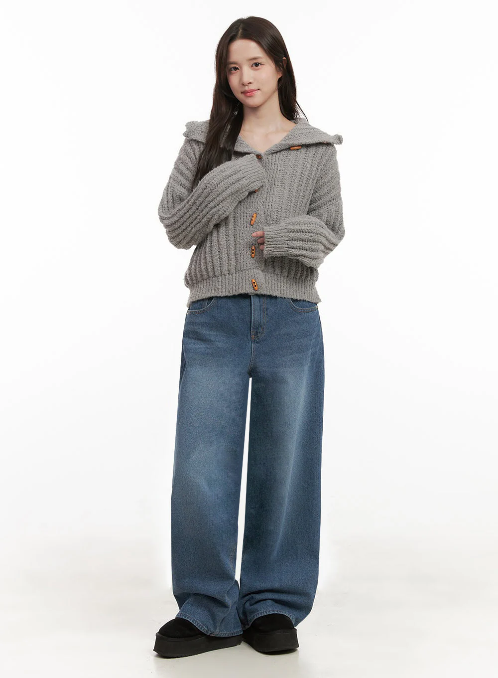 Destiny Wide-Leg Jeans IJ510 - Image 3