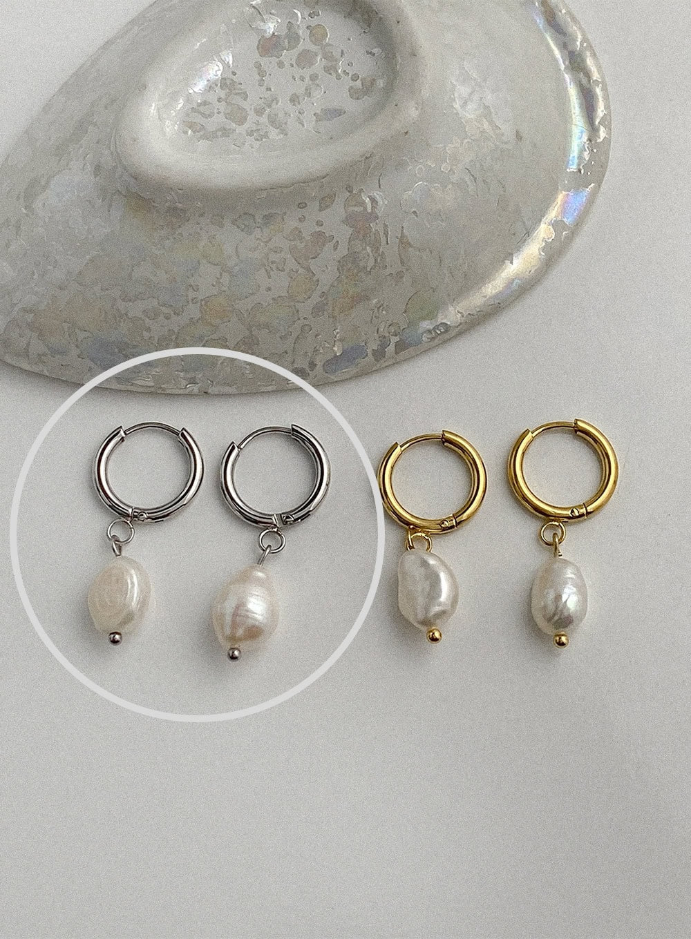 Dew Faux Pearl Drop Earrings IA517 - Image 5