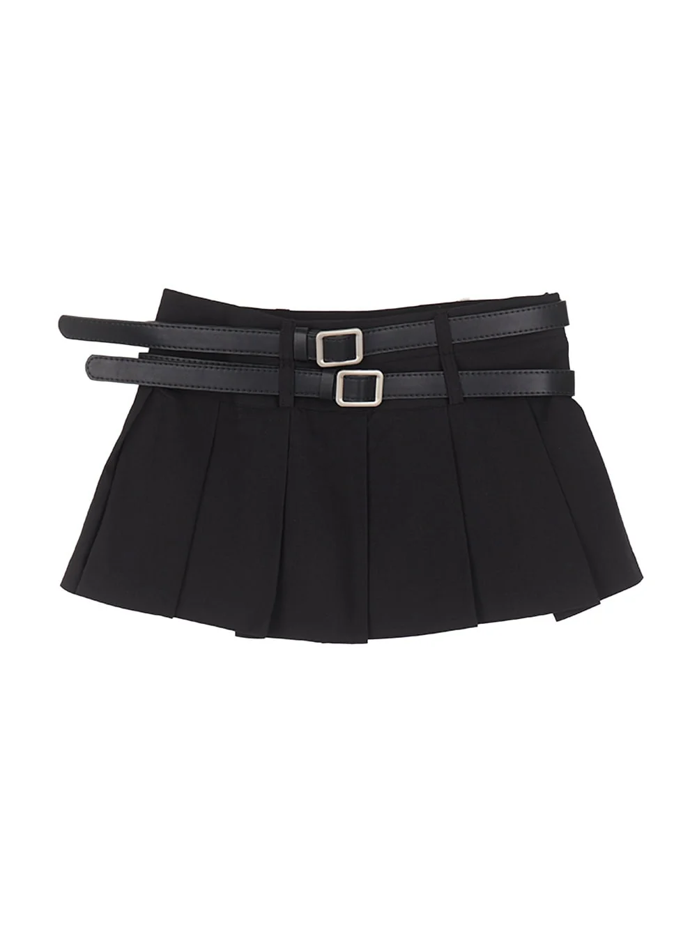 Double Belt Pleated Mini Skirt CU506 - Image 11