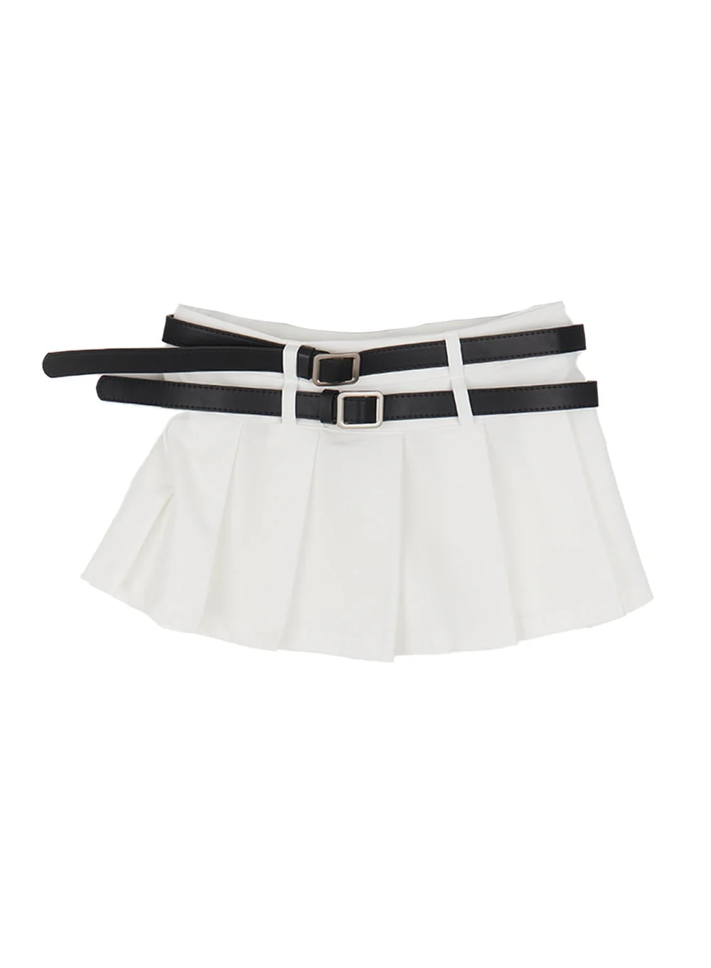 Double Belt Pleated Mini Skirt CU506 - Image 13