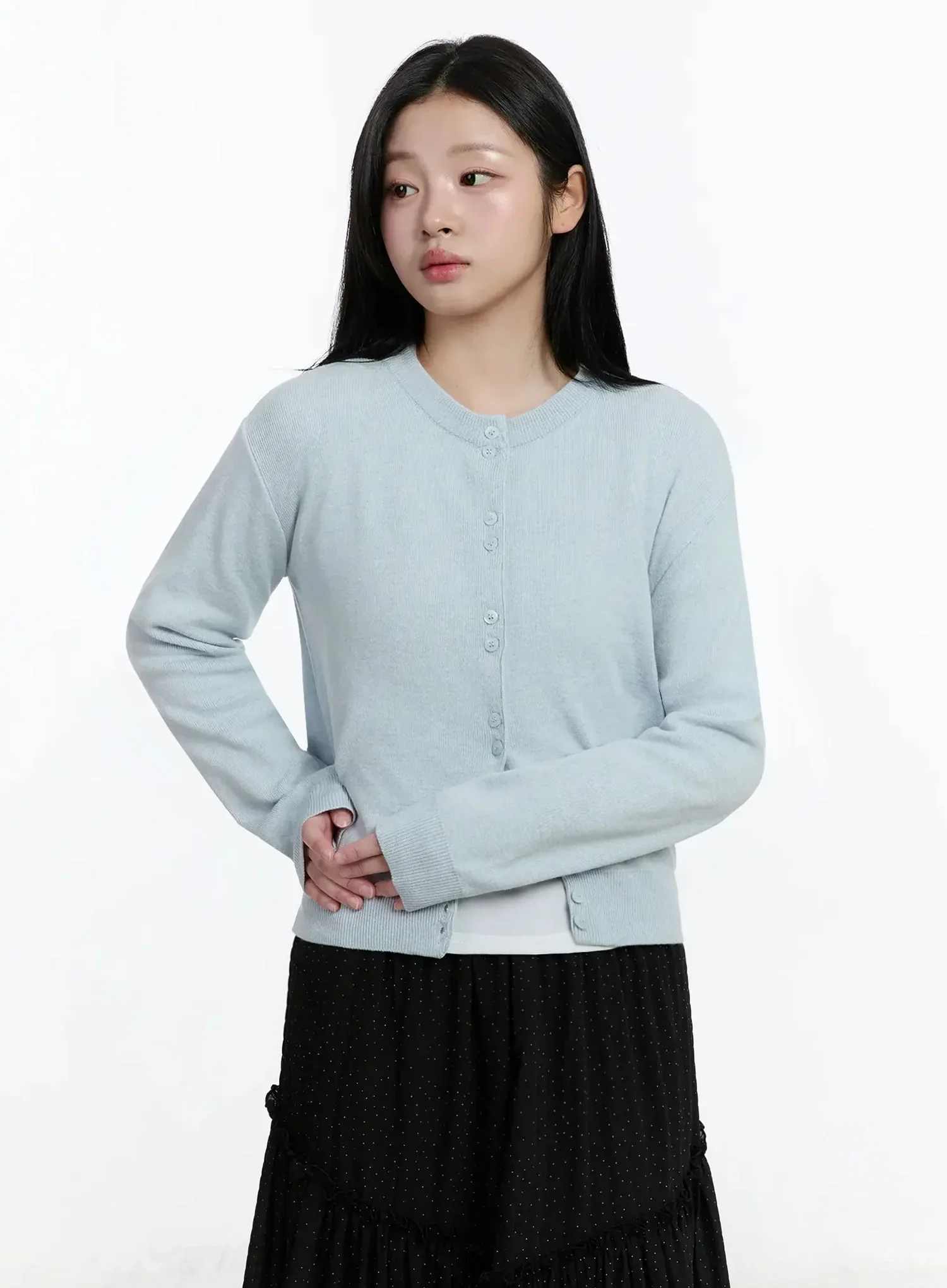 Double Button Knit Cardigan IM513 - Image 13
