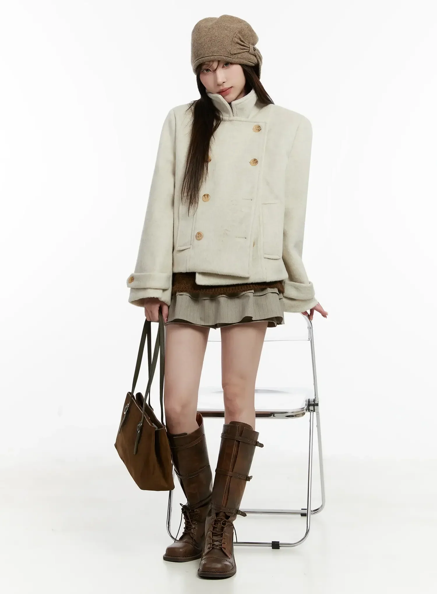 Double Buttoned Peacoat IJ521 - Image 10