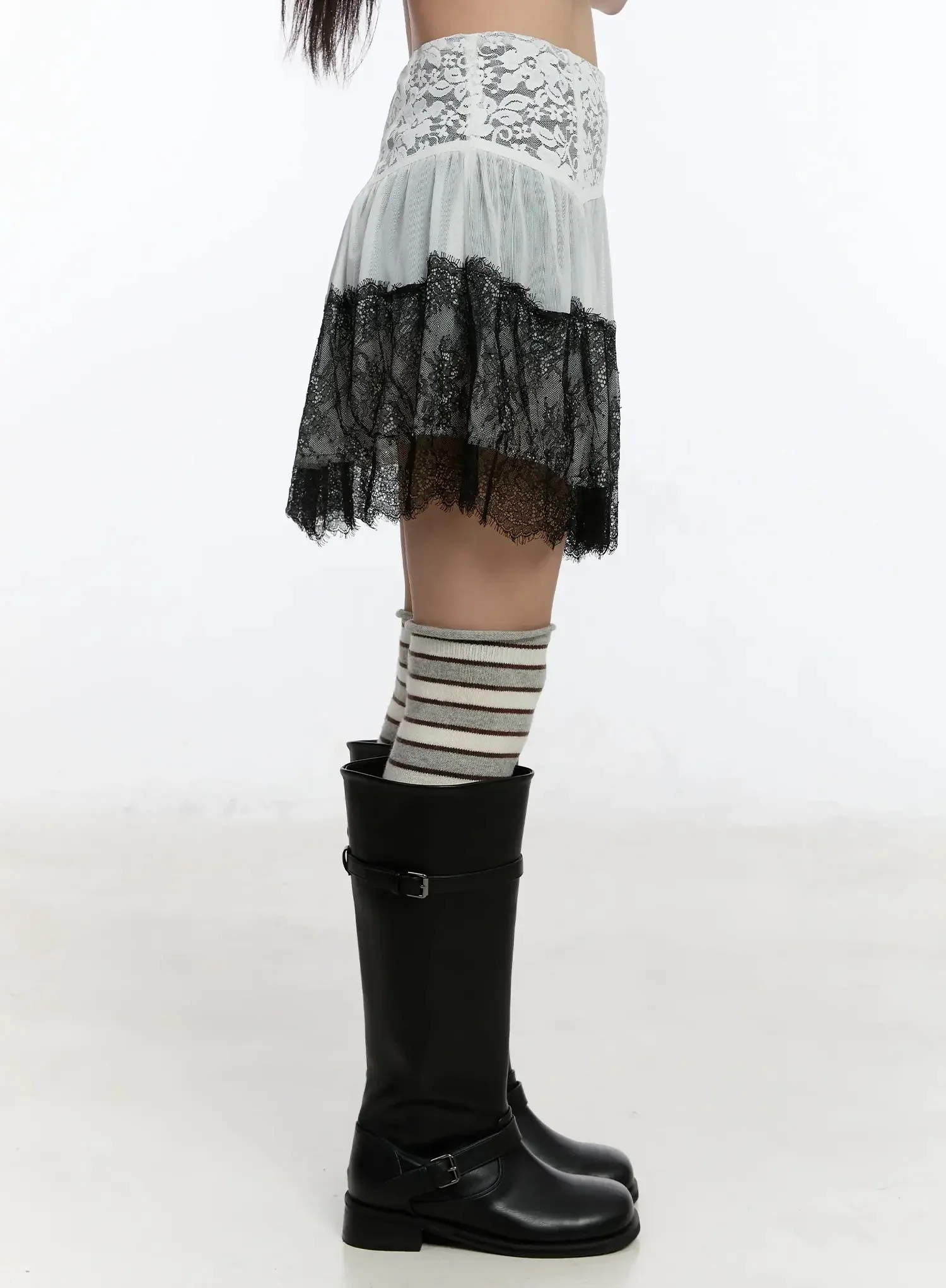Double-Color Lace Skirt IM509 - Image 11