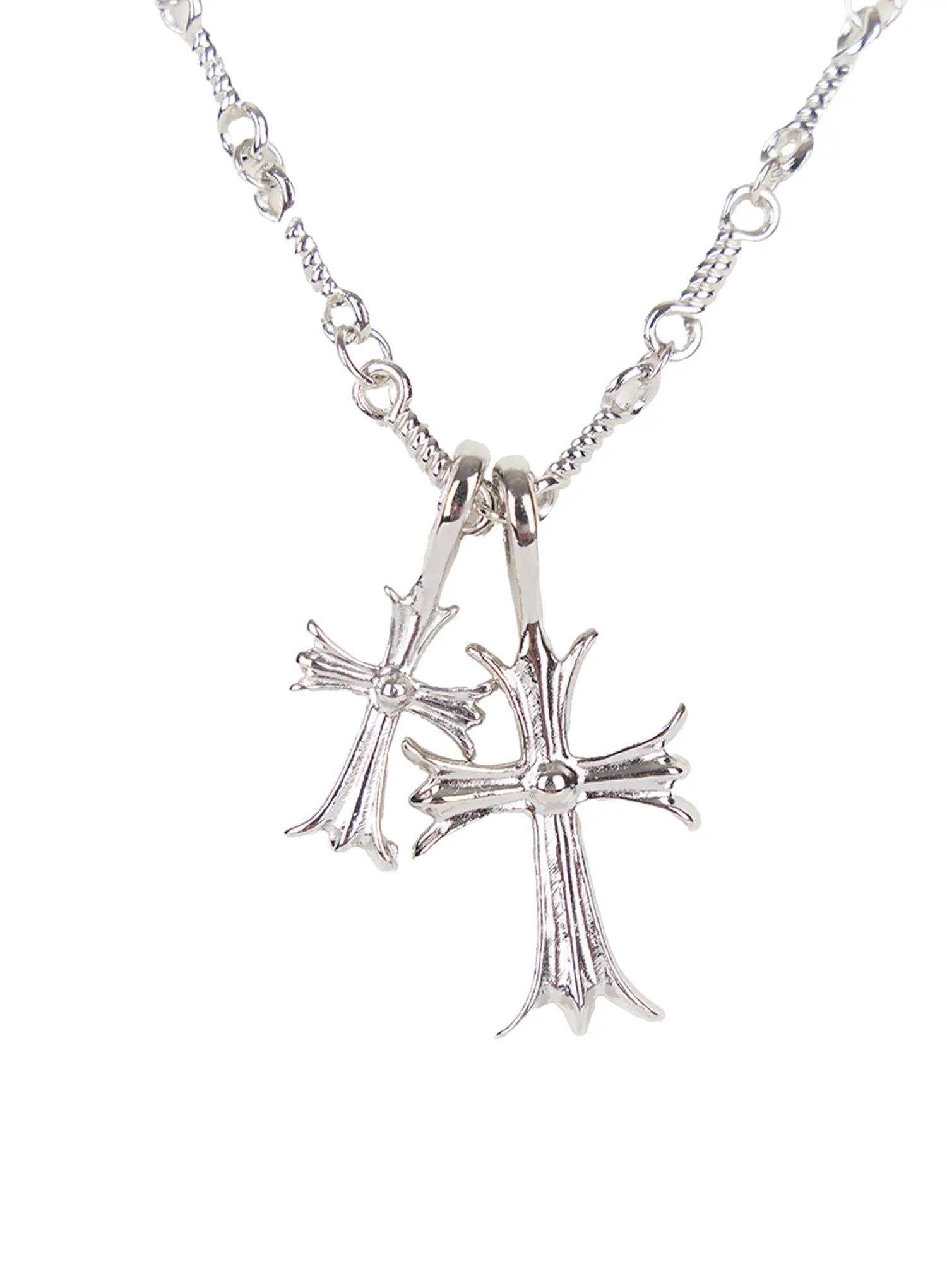 Double Cross Chain Necklace CL530 - Image 5