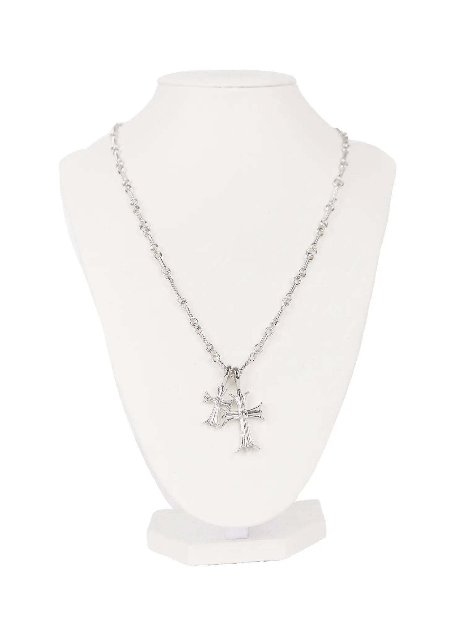 Double Cross Chain Necklace CL530 - Image 7