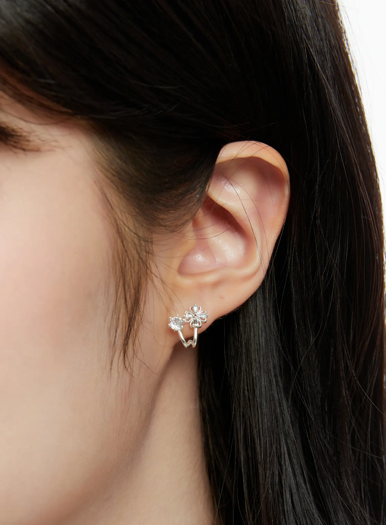 Double Cubic Clover Earrings CD514