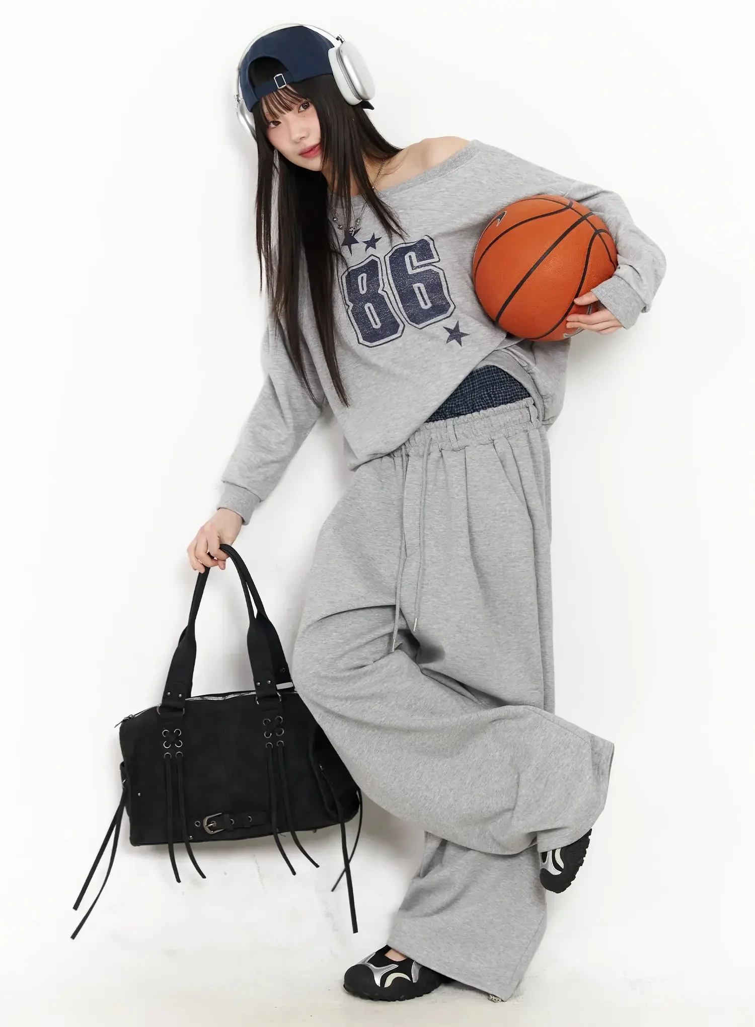 Double Layer Sagging Sweatpants IM530 - Image 2