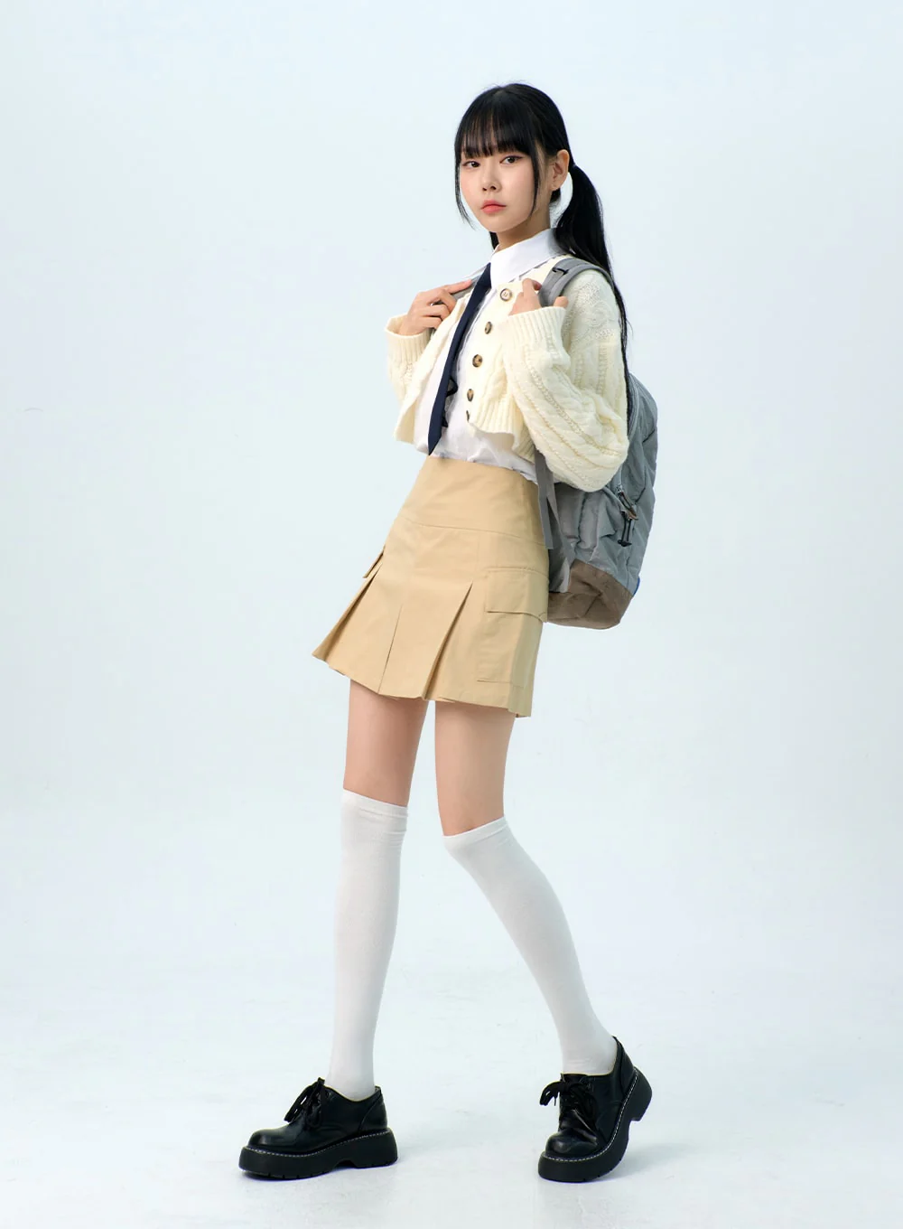 Double Pocket Pleated Mini Skirt IG312 - Image 5