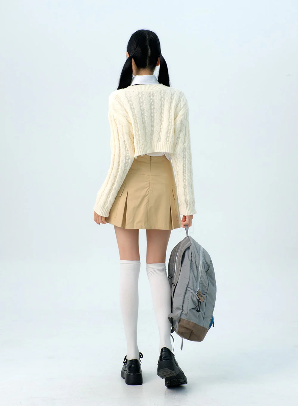 Double Pocket Pleated Mini Skirt IG312 - Image 6