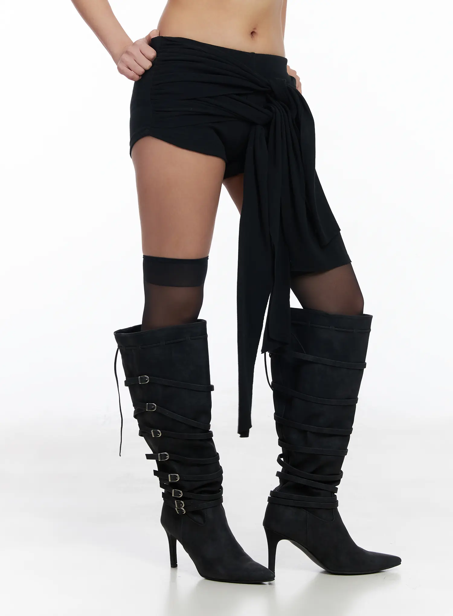 Double Ribbon Layered Shorts CM525 - Image 4
