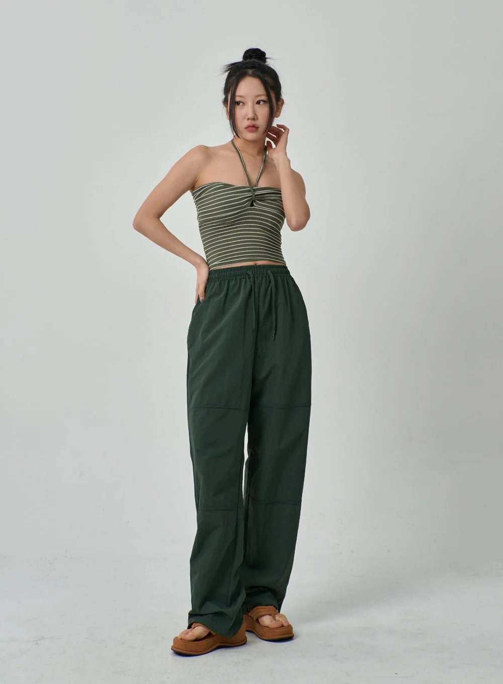 Drawstring Baggy Track Pants IF309 - Image 4