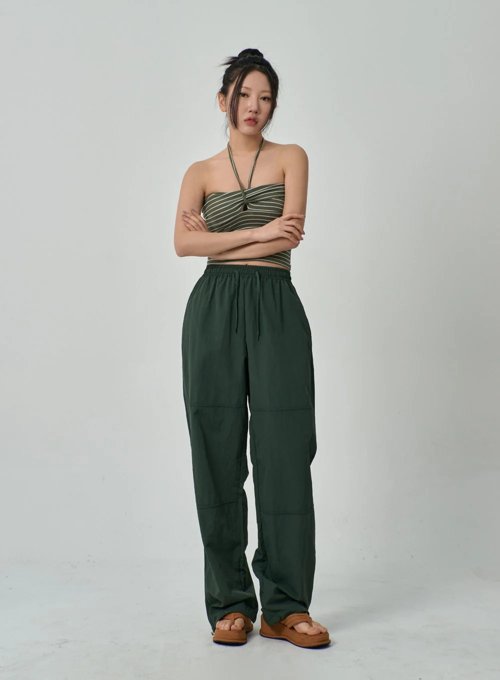 Drawstring Baggy Track Pants IF309 - Image 5
