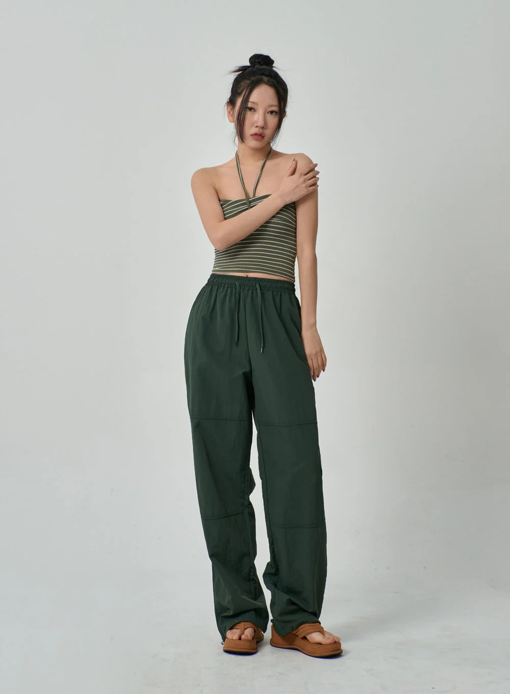 Drawstring Baggy Track Pants IF309 - Image 7