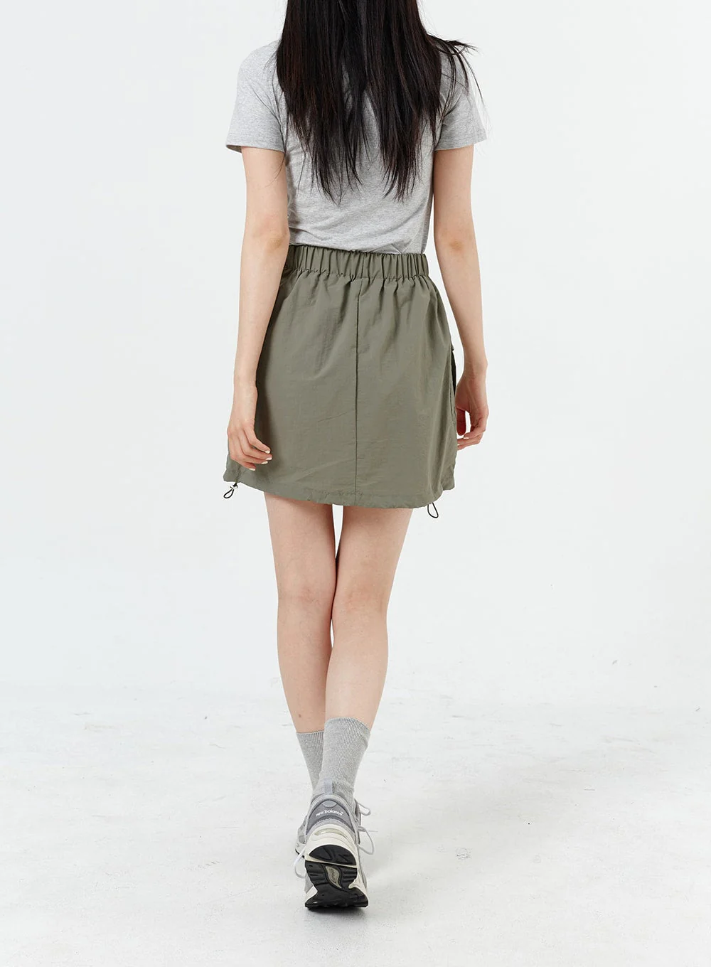Drawstring Cargo Mini Skirt OM317 - Image 10