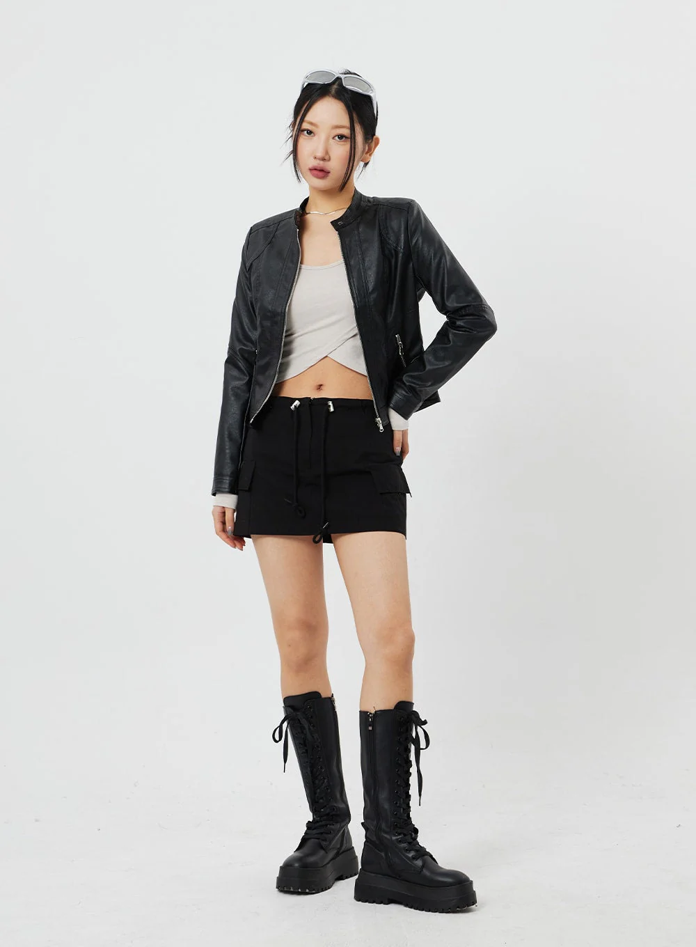 Drawstring Mini Skirt CF314 - Image 3