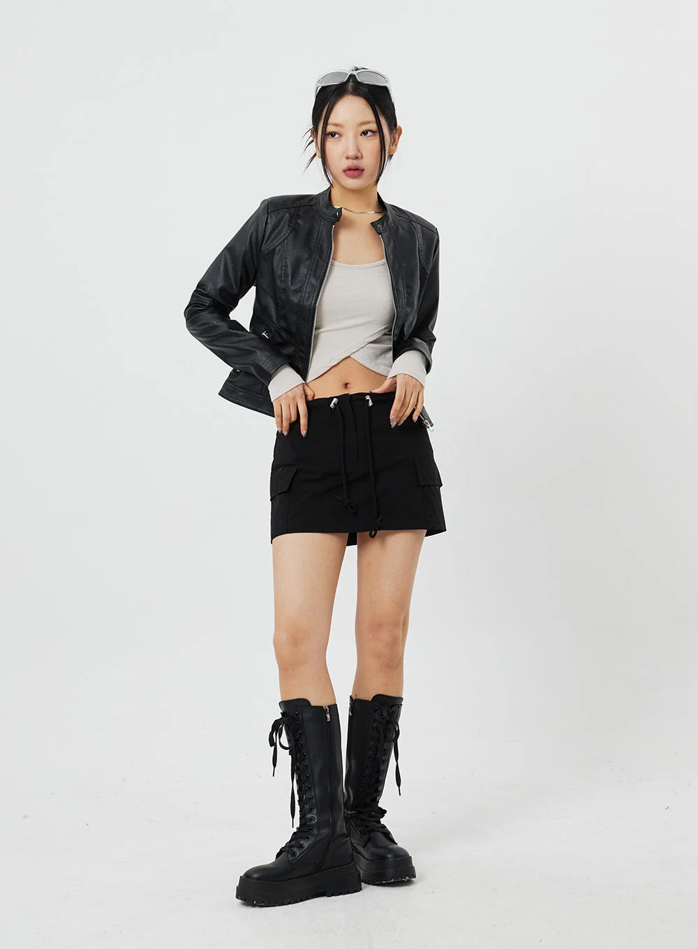 Drawstring Mini Skirt CF314 - Image 4