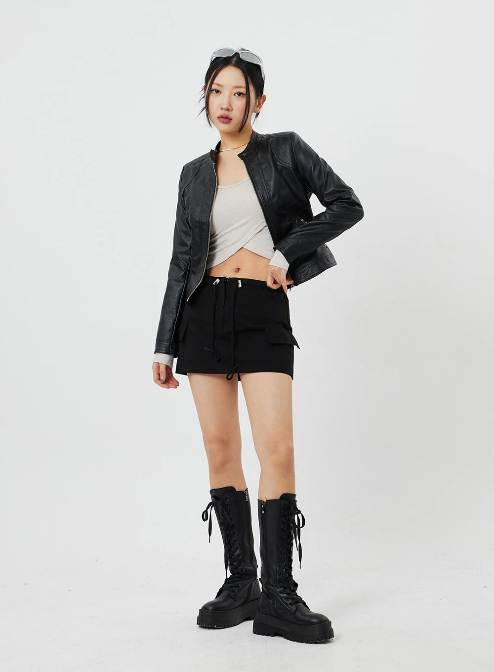 Drawstring Mini Skirt CF314 - Image 7