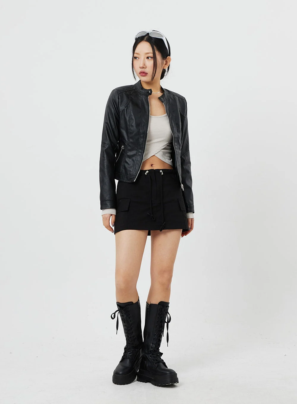 Drawstring Mini Skirt CF314 - Image 8