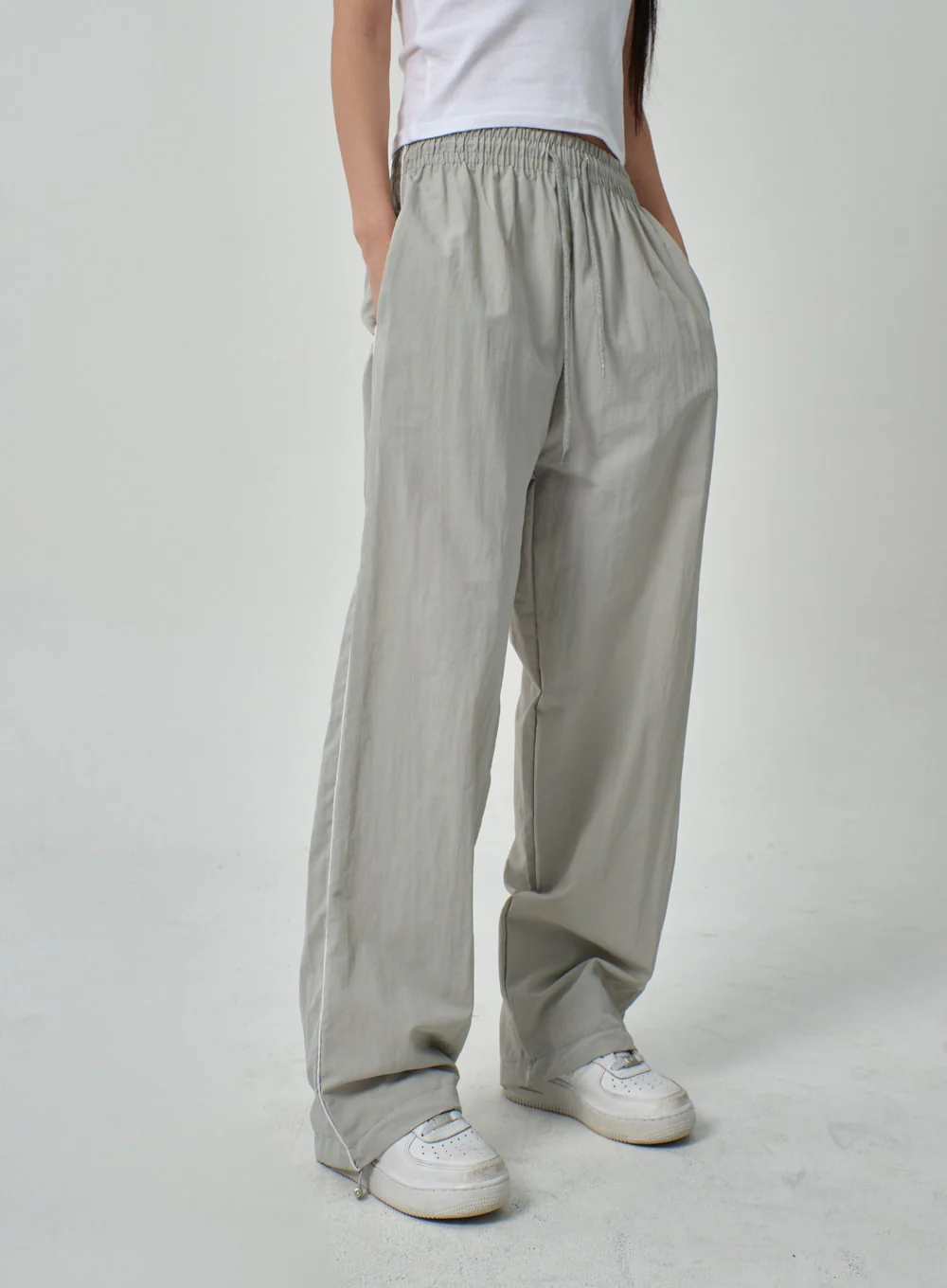 Drawstring Nylon Track Pants IF315 - Image 6